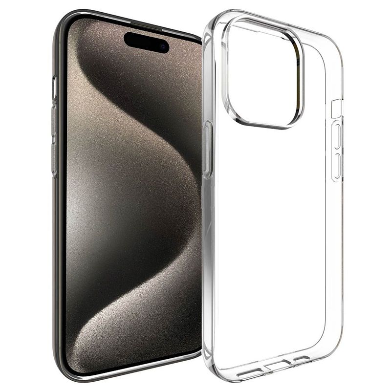 Foto van Accezz clear backcover iphone 15 pro telefoonhoesje transparant