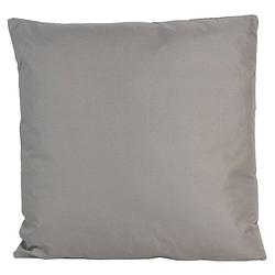 Foto van Bank/sier kussens voor binnen en buiten in de kleur grijs 45 x 45 cm - tuin/huis kussens