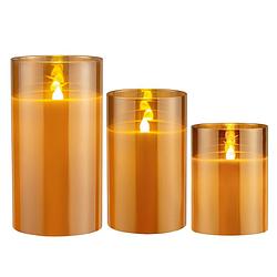 Foto van Pauleen led-kaarsen wax classy golden - 3 stuks