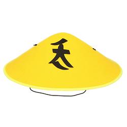 Foto van Chinese aziatische hoed geel verkleed accessoire - verkleedhoofddeksels