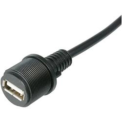 Foto van Usb-stekkeraansluiting 2.0 - ip67 bus, inbouw tc-a-kab-usba-fs-1m-203 usb a-bus met 1m kabel 1586510 tru components 1 stuk(s)