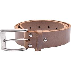 Foto van Riem - riemen - sand kleur- 3.5 cm - unisex - 100% leren - leder - riem maat 95