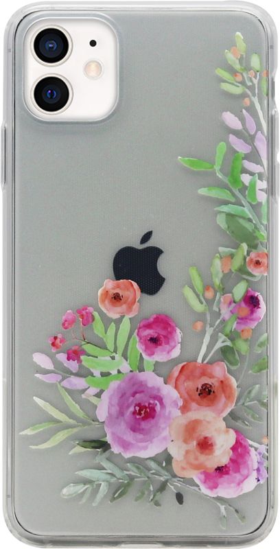 Foto van Bluebuilt rose garden soft case apple iphone 11 back cover transparant