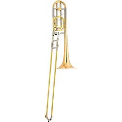Foto van Xo 1236-rl (gelakt, goudmessing, closed wrap) bb/f trombone met koffer