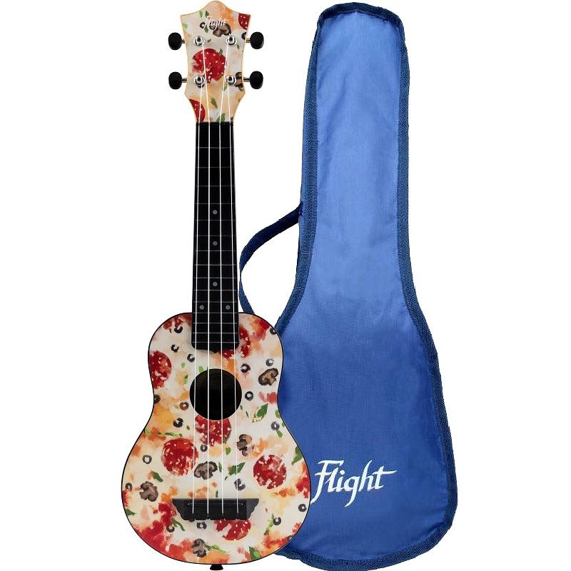 Foto van Flight travel series tus40 pizza sopraan ukelele met gigbag