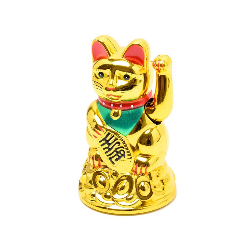 Foto van Maneki neko lucky cat - zwaaiende kat met bewegende arm - japanse -