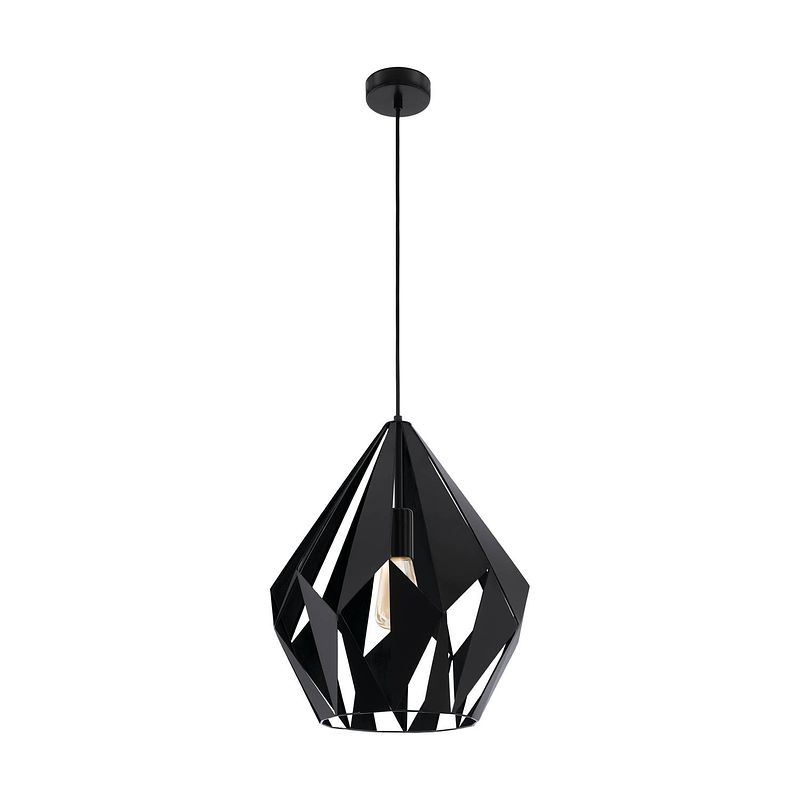 Foto van Eglo carlton 5 hanglamp - e27 - ø 38,5 cm - zwart