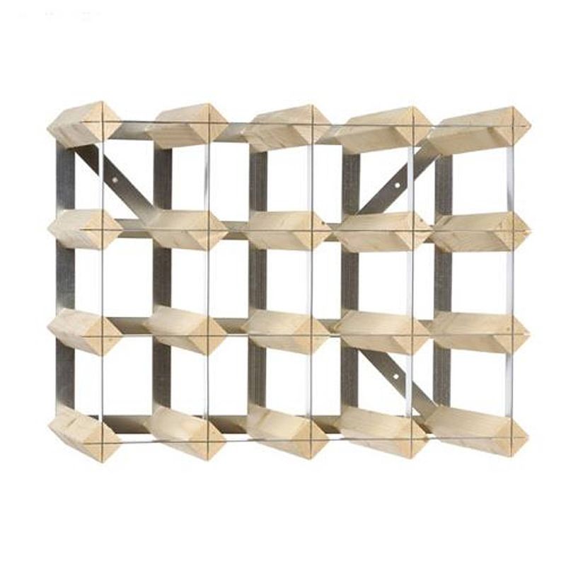 Foto van Traditional wine rack co. - wijnrek 16 flessen light oak