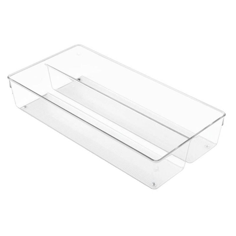 Foto van Idesign - lade organizer, 2 vakken, 40.6 x 20.3 x 7.6 cm, kunststof, transparant - idesign linus