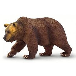 Foto van Safari wilde dieren grizzly beer junior 12,5 cm donkerbruin