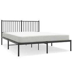 Foto van The living store bedframe classic - metaal - 207 x 156 x 90.5 cm - zwart