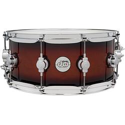 Foto van Dw drums ddlg0614sstb design series maple tobacco burst 14 x 6 inch snaredrum