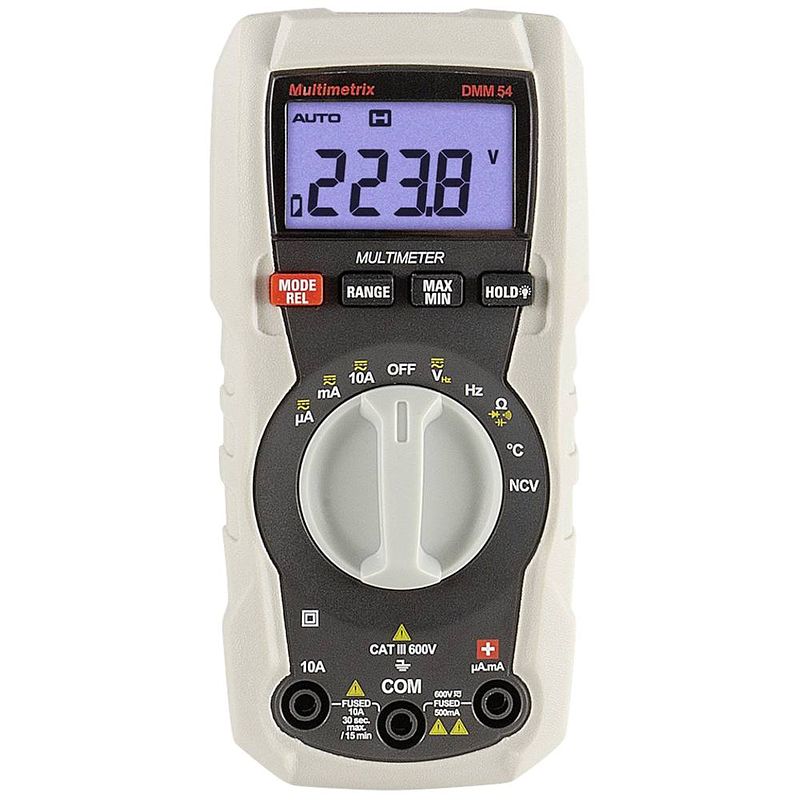 Foto van Multimetrix dmm 54 multimeter digitaal cat iii 600 v weergave (counts): 4000