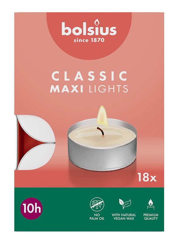 Foto van Bolsius theelicht classic maxi lights