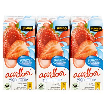 Foto van Jumbo aardbei yoghurtdrink 6 x 200ml