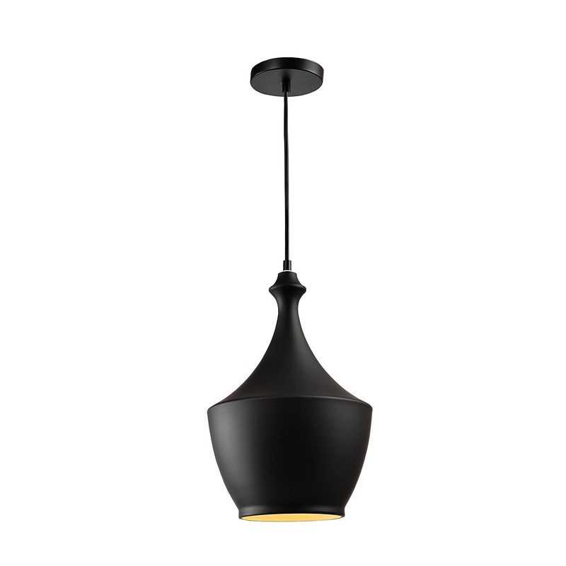 Foto van Quvio hanglamp rond zwart - quv5107l-black