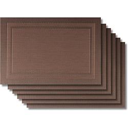 Foto van Jay hill placemats - metal brown - 45 x 31 cm - 6 stuks
