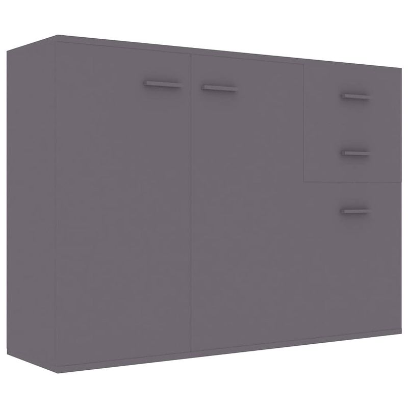 Foto van Vidaxl dressoir 105x30x75 cm spaanplaat grijs