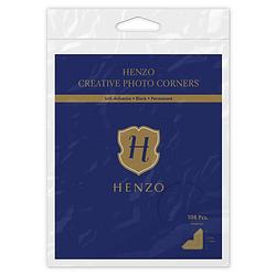 Foto van Henzo fotoplakkers - creative fotohoekjes - 108 stuks 12 mm - zelfklevend permanent - zwart