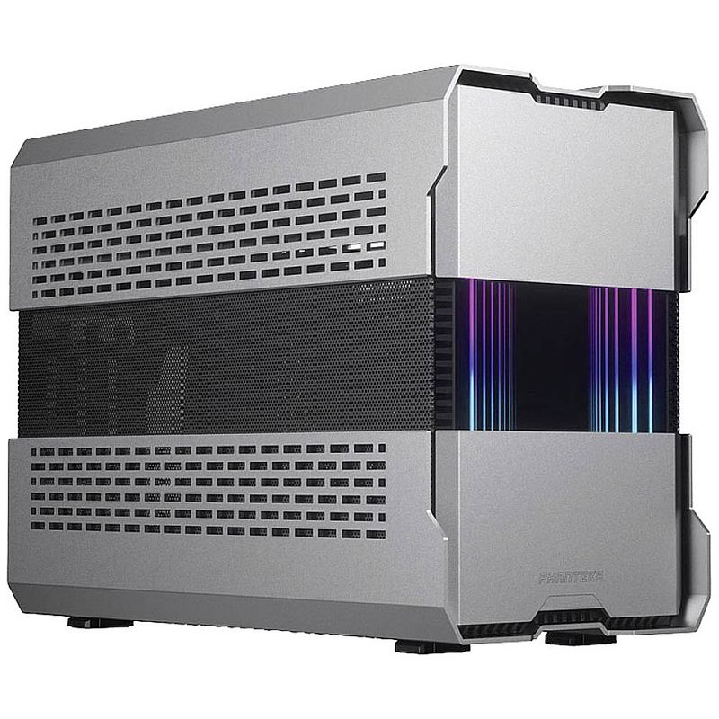 Foto van Phanteks phanteks evolv shift xt itx-case, argb, tempered glass - silber mini-tower pc-behuizing, gaming-behuizing zilver