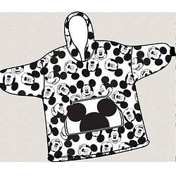 Foto van Disney mickey mouse hoodie fleece deken, happy - volwassen (one size) - polyester flanel