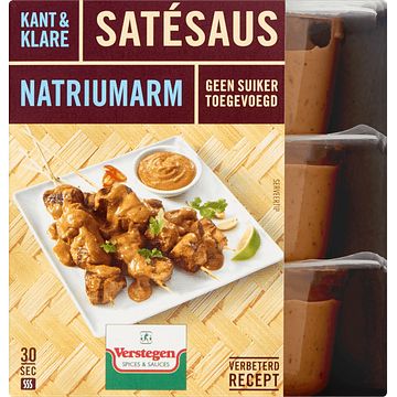 Foto van Verstegen kant & klare satesaus natriumarm 3 x 80ml bij jumbo