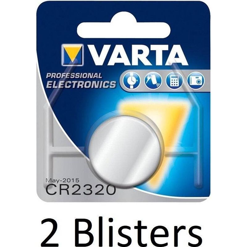 Foto van 2 stuks (2 blisters a 1 st) varta cr2320 knoopcelbatterij