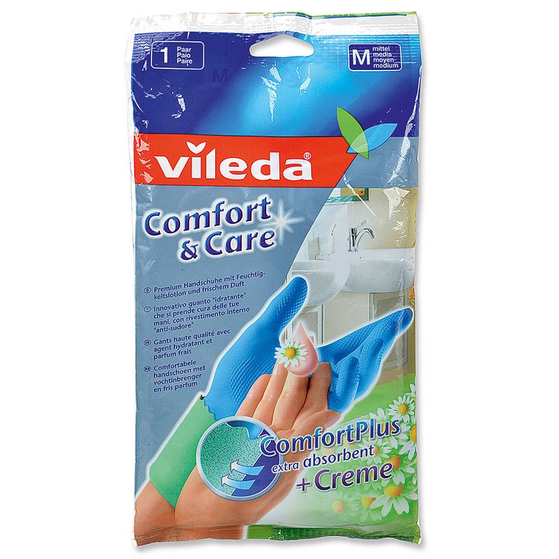 Foto van Vileda comfort & care handschoenen - m