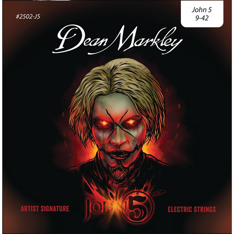 Foto van Dean markley 2502j5 john 5 signature strings light snarenset voor elektrische gitaar