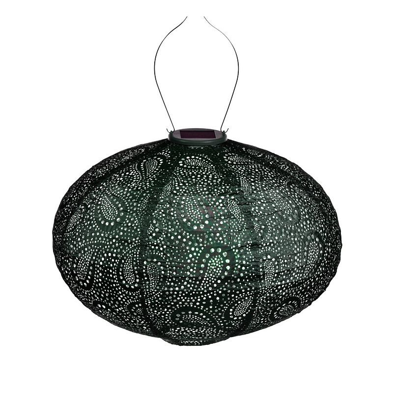 Foto van Lumiz solar lampion paisley oval - 40 cm - groen