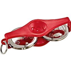 Foto van Meinl krt-r key ring tambourine sleutelhanger rood