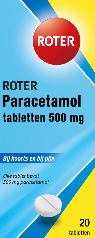 Foto van Roter paracetamol tabletten 500 mg, 20 stuks bij jumbo