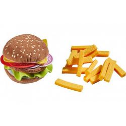 Foto van Haba speelgoedeten hamburger met frietjes 8 x 8 cm polyester