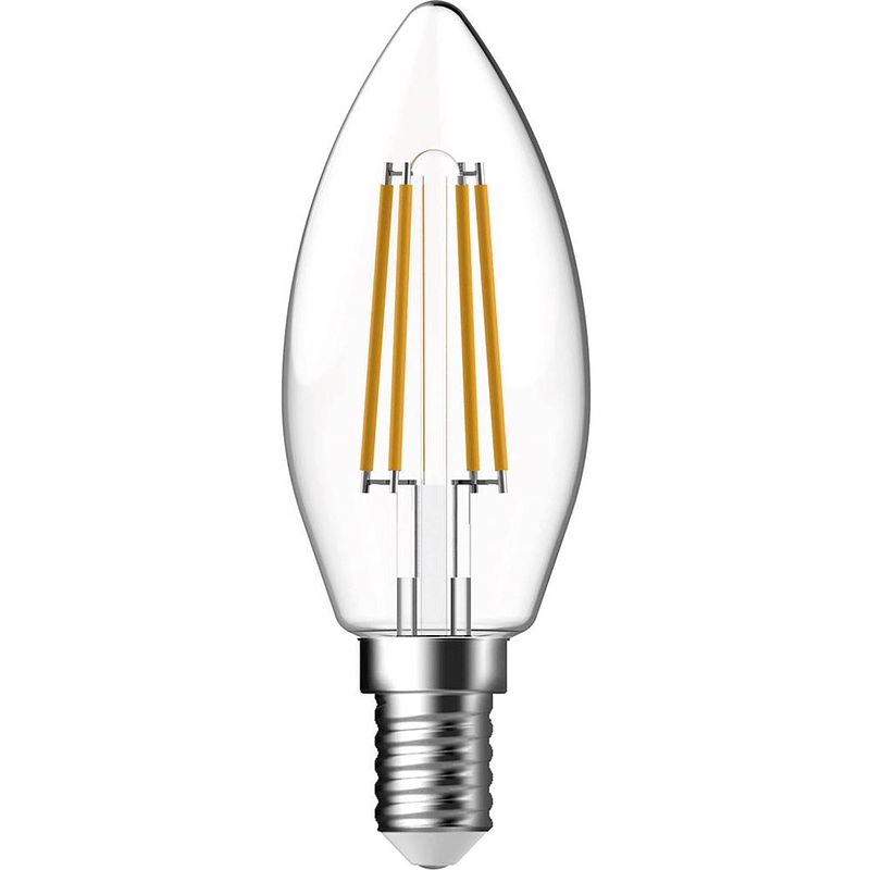 Foto van Gp led lamp e14 5w 470lm kaars filament dimbaar