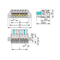 Foto van Wago 2721-112/031-000 female behuizing-kabel 2721 totaal aantal polen: 12 rastermaat: 5 mm 25 stuk(s)