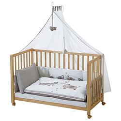 Foto van Roba ledikant/co-sleeper jumbo twins 126 x 66 cm naturel 9-delig