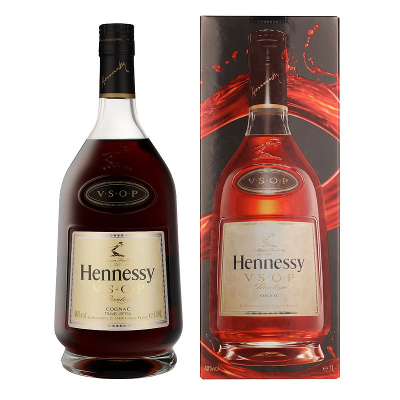 Foto van Hennessy vsop privilege 1ltr cognac + giftbox