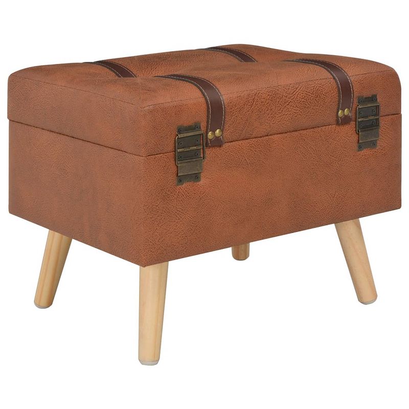 Foto van The living store kruk krukken - 40 x 33 x 33 cm - tan