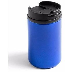 Foto van 5x isoleerbekers rvs metallic blauw 320 ml - thermosbeker