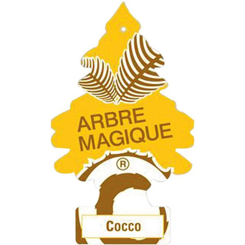Foto van Arbre magique luchtverfrisser 12 x 7 cm cocos geel/bruin