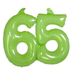 Foto van Opblaasbare cijfers 65 groen - feestdecoratievoorwerp
