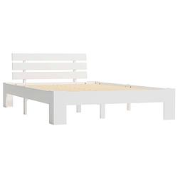 Foto van The living store bedframe massief grenenhout 140 x 200 cm - stevig en duurzaam - wit