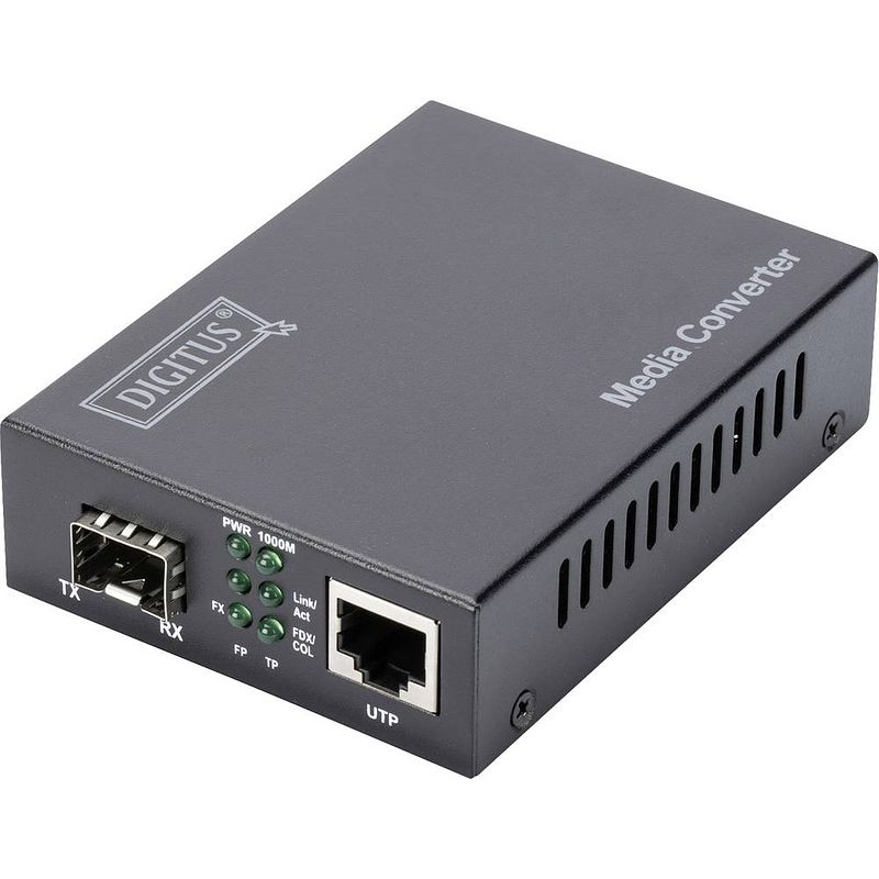 Foto van Digitus dn-82211 1 sfp, gbic, lan, lan 10/100/1000 mbit/s, sfp mediaconverter 1 / 10 gbit/s