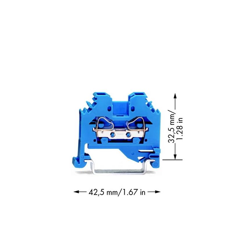 Foto van Wago 281-104 doorgangsklem 6 mm spanveer toewijzing: n blauw 100 stuk(s)