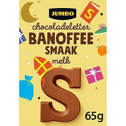 Foto van Jumbo chocoladeletter banoffee smaak melk s 65g