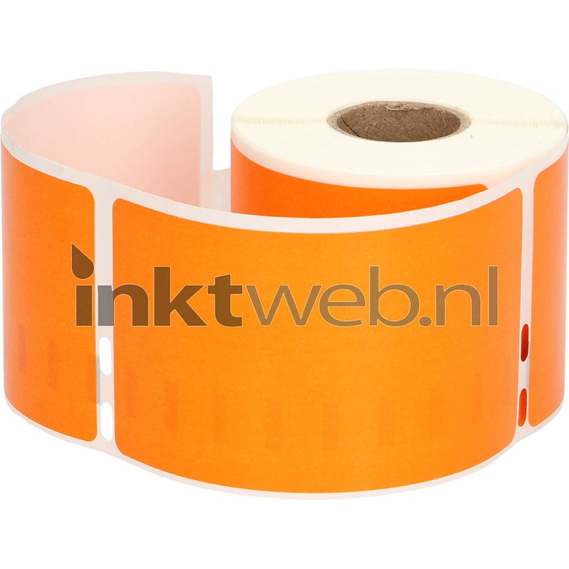 Foto van Flwr dymo 99014 adreslabel groot 101 mm x 54 mm oranje labels