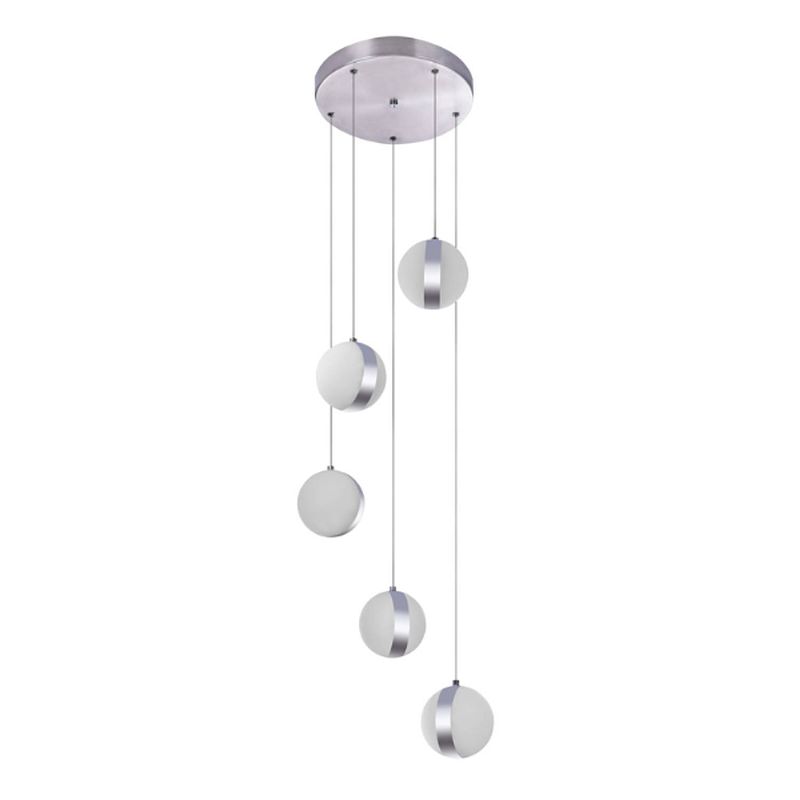 Foto van Moderne hanglamp lovest - l:37cm - led - metaal - grijs