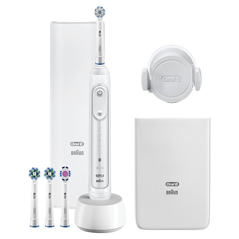 Foto van Oral-b genius 10200w elektrische tandenborstel wit powered by braun