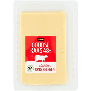 Foto van Jumbo goudse kaas jong belegen 48+ plak 190g