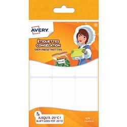 Foto van Avery family diepvriesetiketten, ft 6,5 x 3,3 cm, wit, ophangbare etui met 24 etiketten